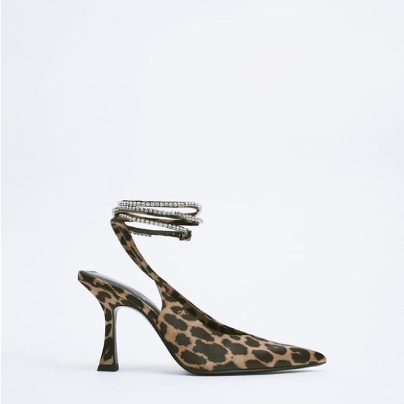 ZARA HIGH-HEELED SLINGBACK INTERCHANGEABLE STRAP SHOES SIZE 6.5(37) - Picture 10 of 10